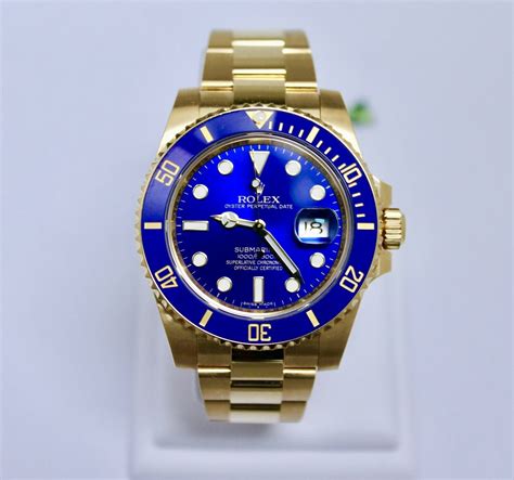 submariner gold blau